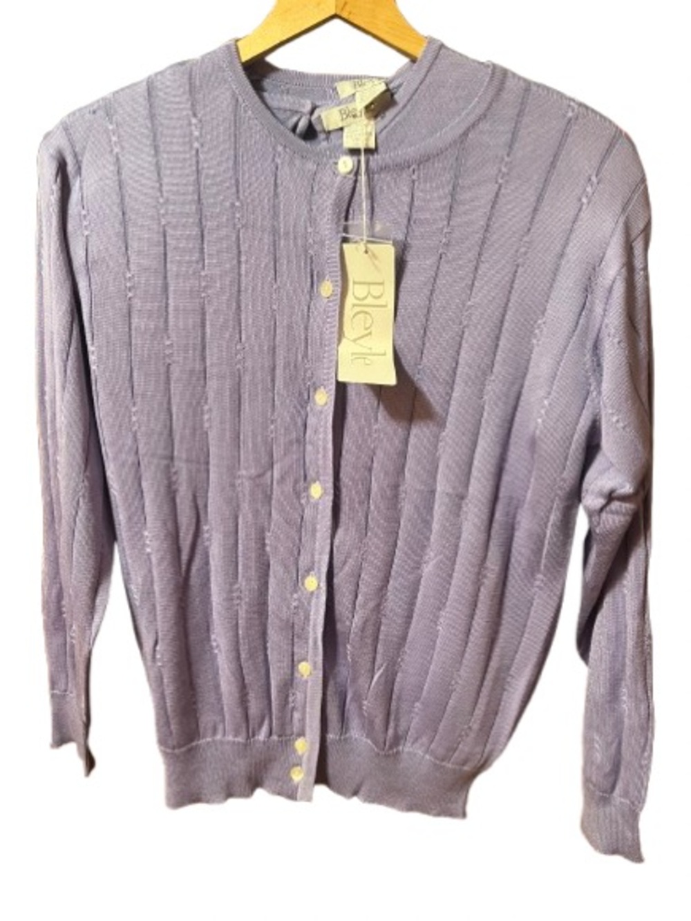 NWT Bleyle Silk Blend Lavender Cardigan and Matching Sweater Shirt Size Small